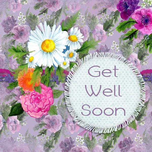 Get well sign with flowers