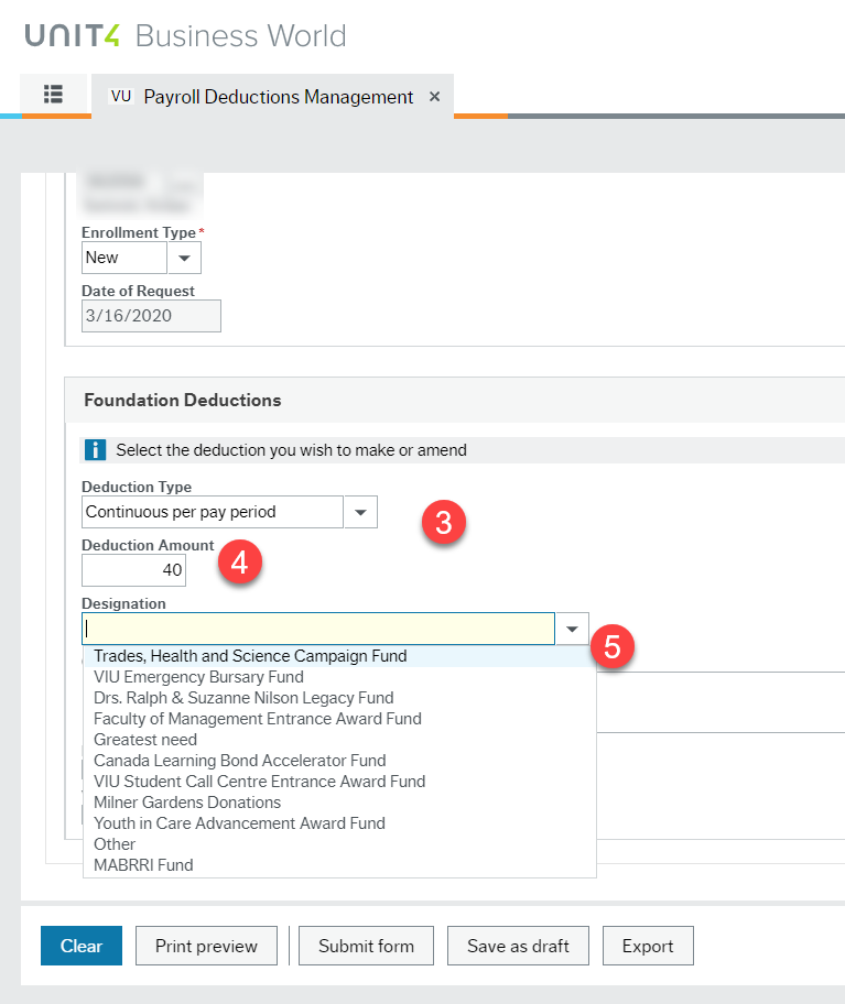 Foundation deduction next